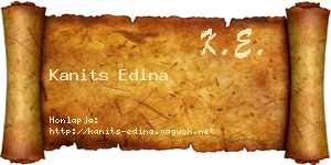 Kanits Edina névjegykártya